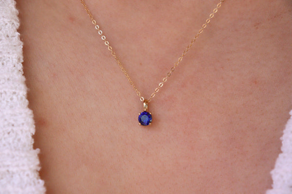 September Sapphire Birthstone necklace