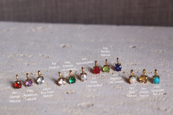 Add extra birthstone (no chain just pendant)