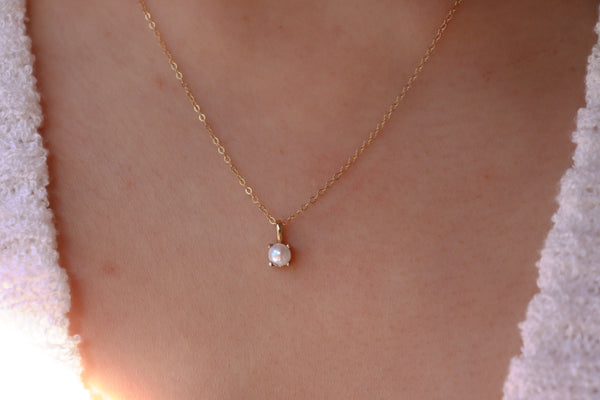 June Pearl Birthstone necklace