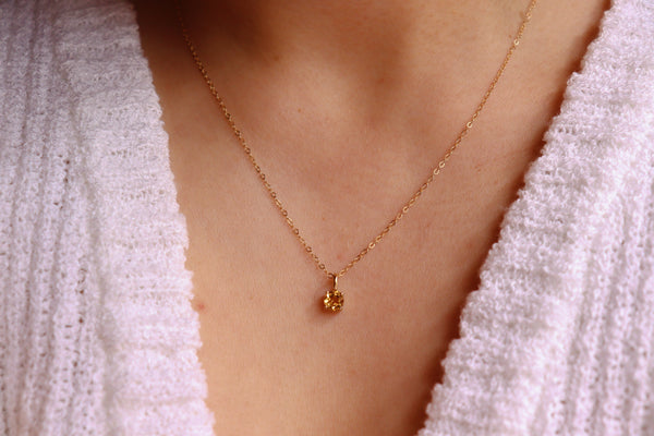 November Citrine Birthstone necklace