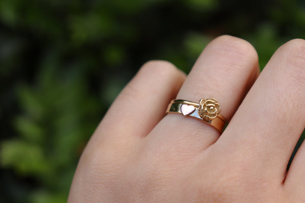 Rose flower ring