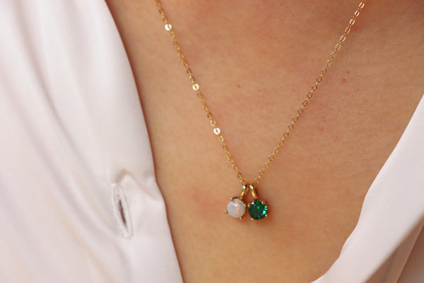 May Emerald Birthstone necklace