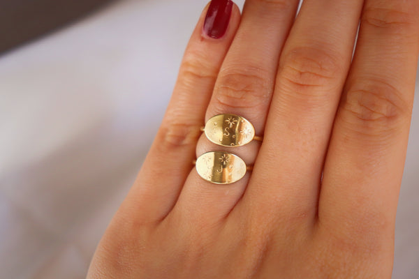 Zodiac Sign Initial Ring