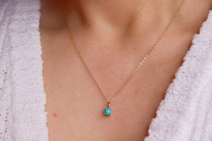 December Turquoise Birthstone necklace