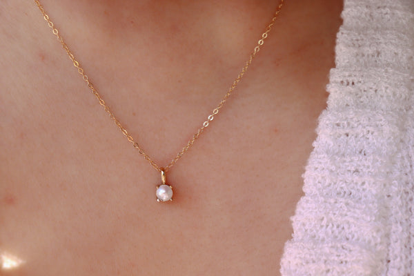 June Pearl Birthstone necklace