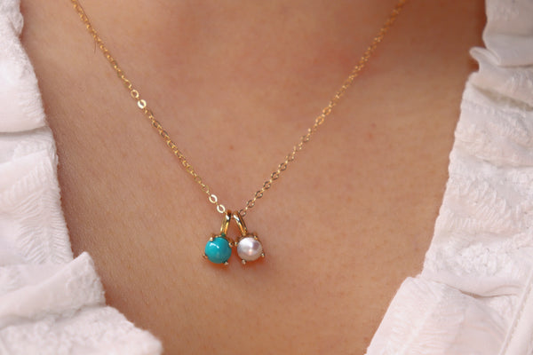 December Turquoise Birthstone necklace