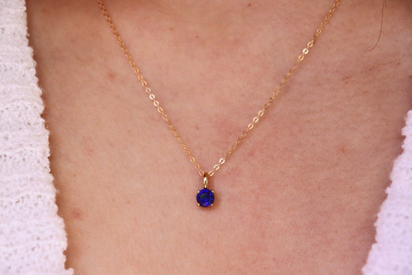 September Sapphire Birthstone necklace