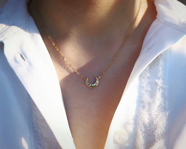 Crescent moon necklace