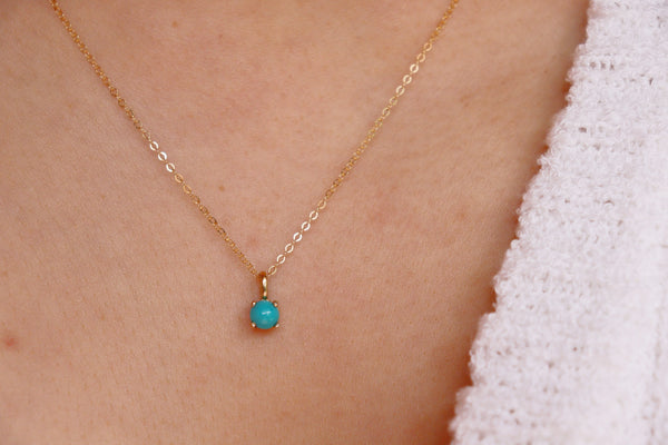 December Turquoise Birthstone necklace